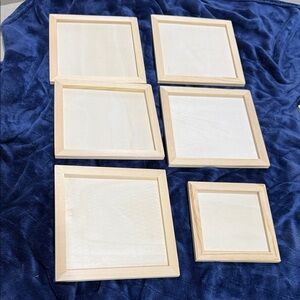 Unbranded Natural Wood Square Panel Set - Light Wood